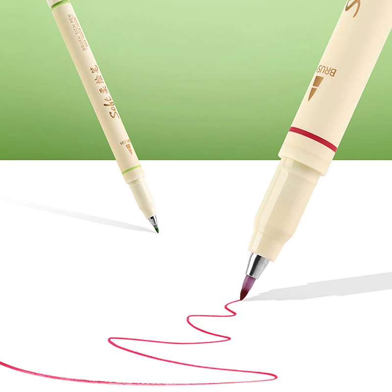 3 шт. Набор двусторонних фломастеров на водной основе | Канцтовары для офиса и