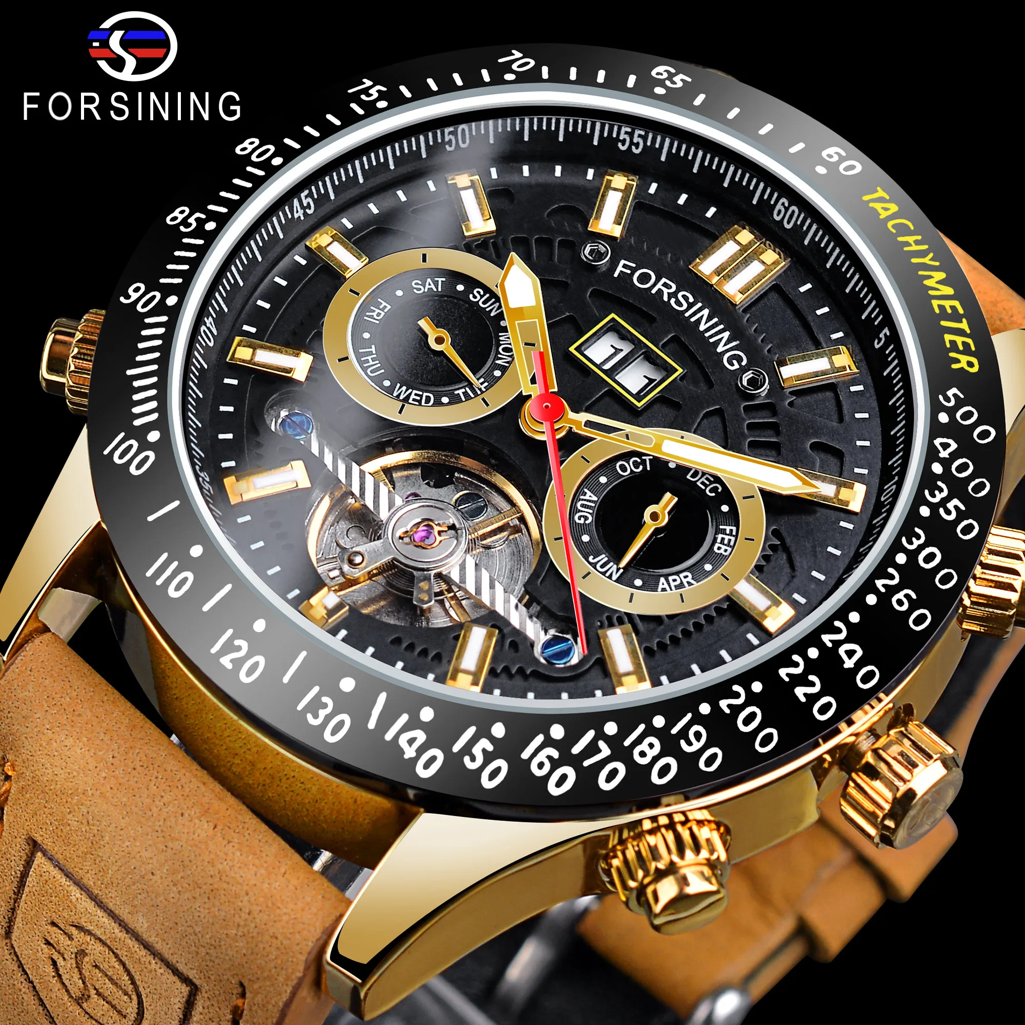 

Forsining Luxury Automatic Analog Watches Tourbillon Men Mechanical Watch Waterproof Wristwatch With Lluminous Hands Reloj