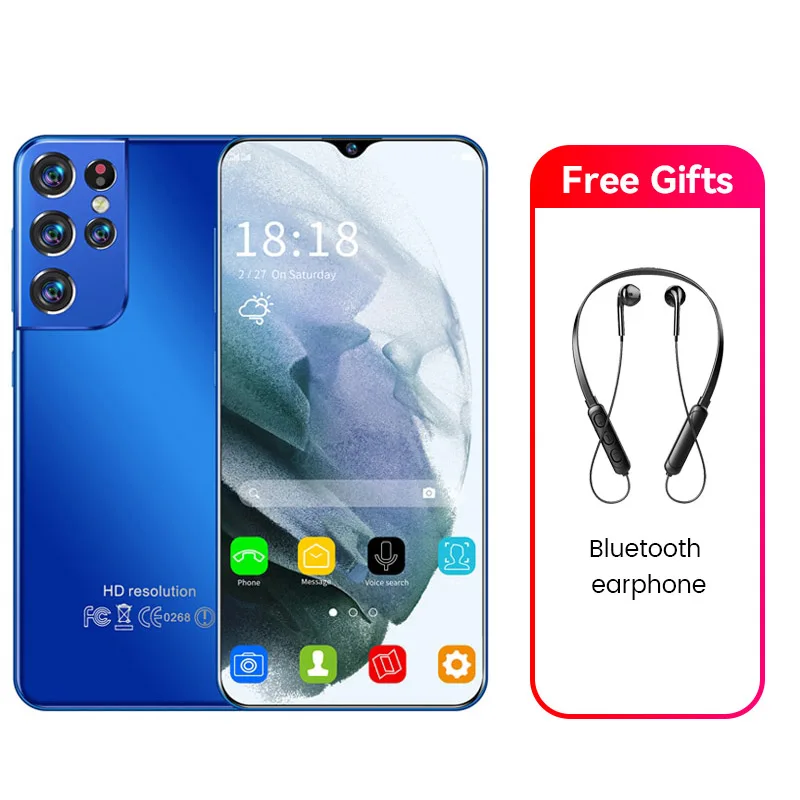 

S21+ Ultra 16GB+512GB 6.7inch Smartphone 6500mAh Android Unlock Cell Phones 4G 5G 24MP+48MP Cheap Mobile Phones