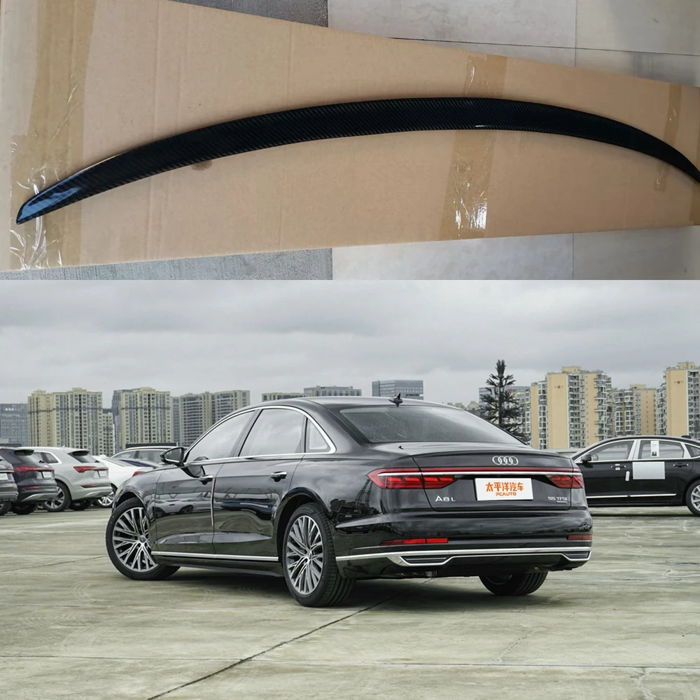 Спойлер из углеродного волокна для AUDI A8, S8, RS8, Sportback, Coupe 2018, 2019, 2020, 2021 годов, искусственное крыло, автомобильные аксессуары