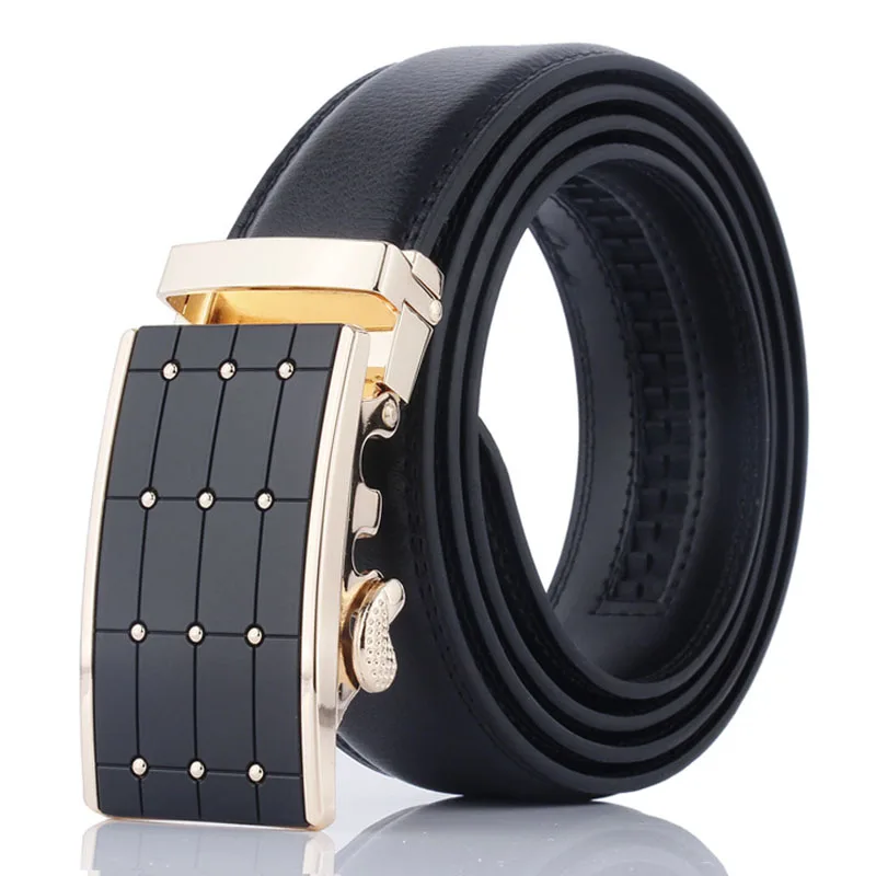 

Cowhide belt men's leather belt automatic buckle leather business belt automatic buckle formal belt casual pants