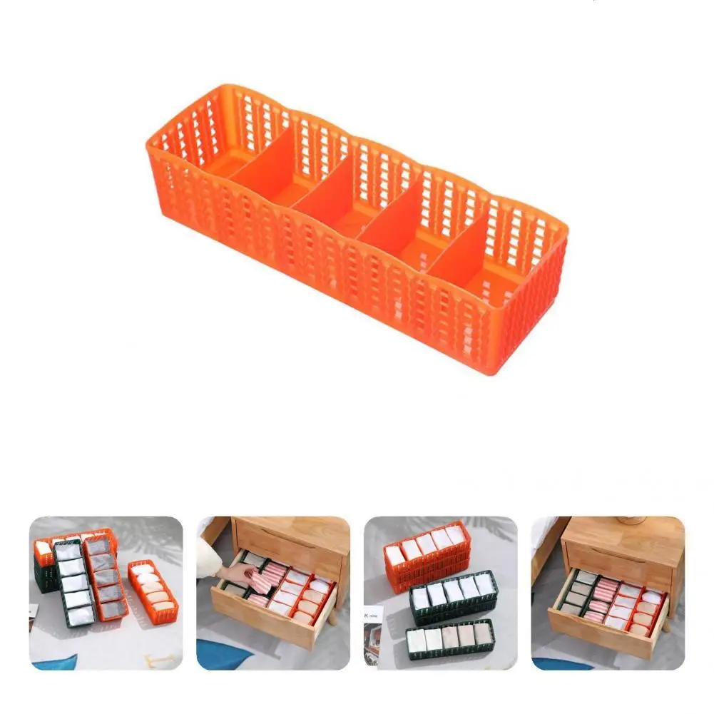 

Reusable Convenient Universal Dense Grid Underwear Storage Box Breathable Underwear Organizer Box Durable for Gifts