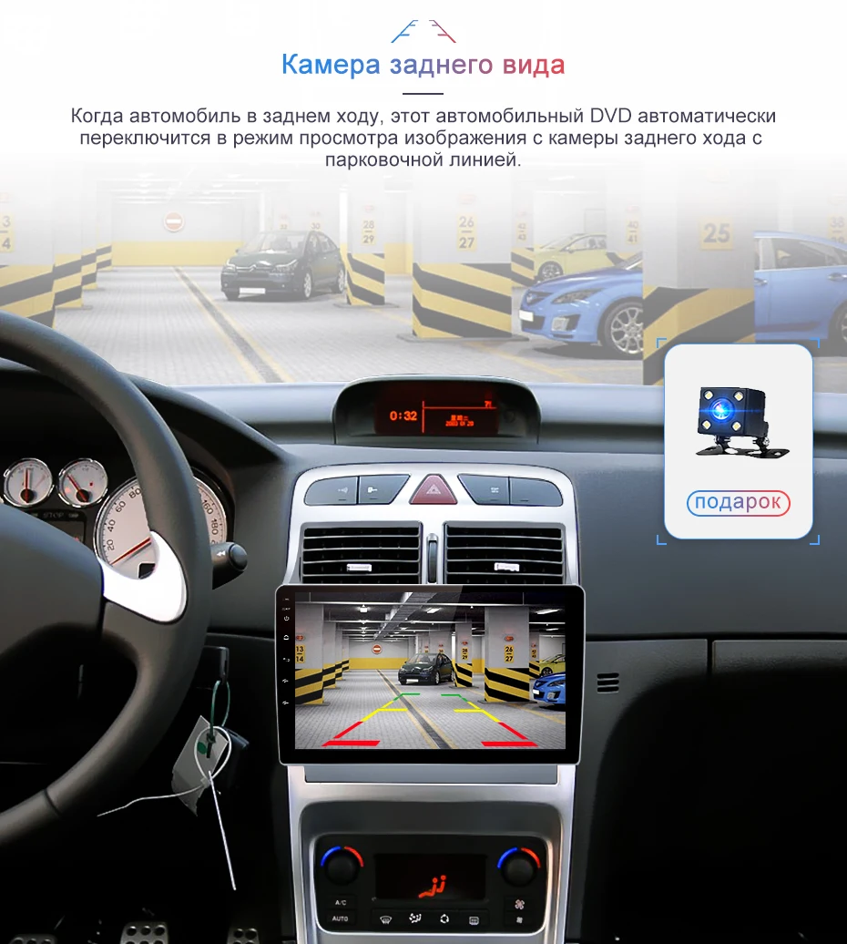 Junsun 4G+ 64G Android 9,0 для peugeot 307 2002-2013 авто 2 din автомагнитола стерео плеер Bluetooth gps навигация нет 2din dvd