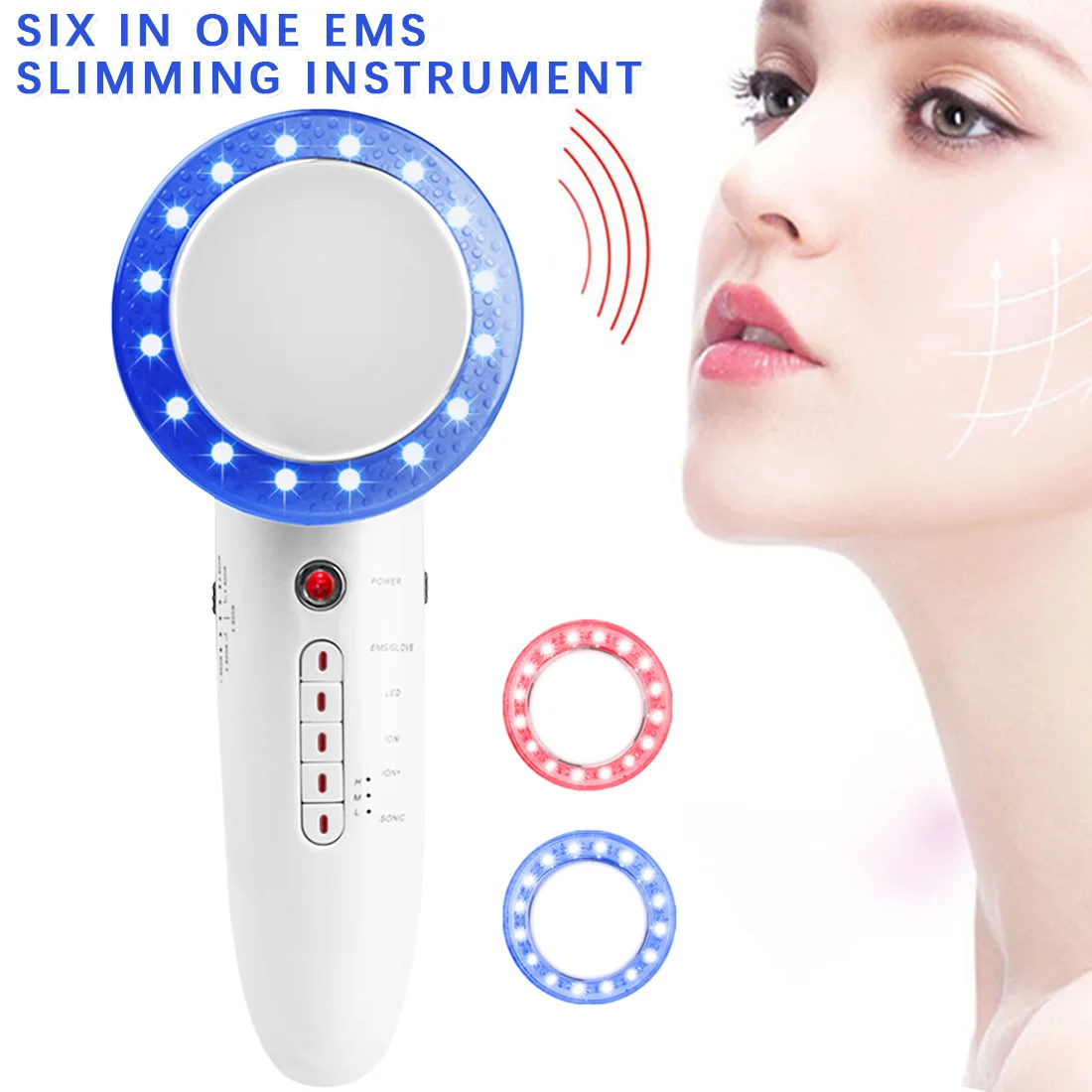 Beste 6 In 1 Lichaam Afslanken Stimulator Ultrasone Led Cavitatie Galvanische Ultrasound Infrarood