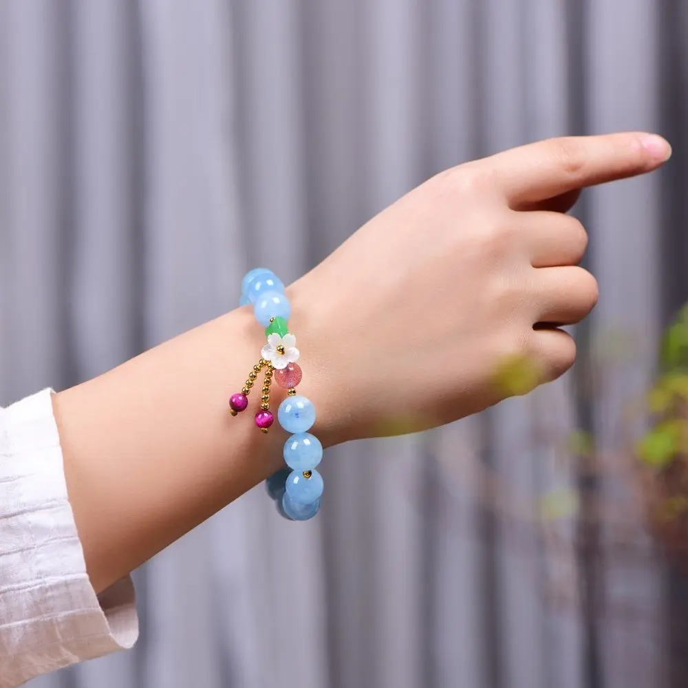 Аквамариновый Браслет bijoux femme Модные Ювелирные изделия Подвески Аксессуары
