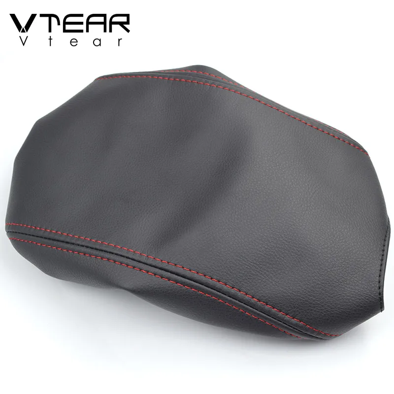 red thread Vtear для Audi A3 подлокотник автомобильный ящик для хранения крышка кожаный интерьер центральная консоль защита украшения стильные аксессуары - Название цвета: red thread