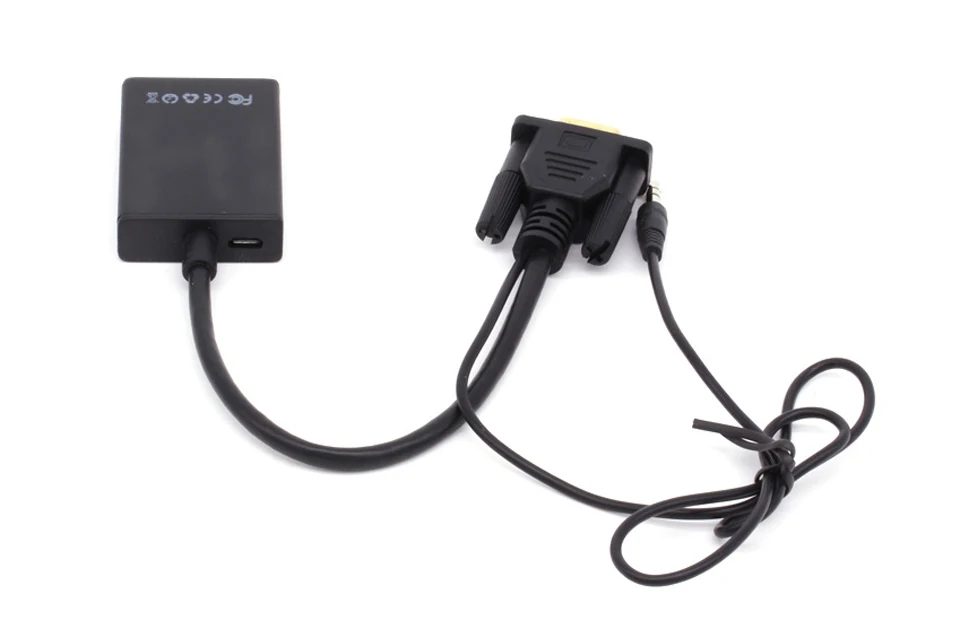 Преобразователь из VGA в HDMI адаптер папа-мама с USB аудио 3,5 мм выход 1080P VGA HDMI кабель для портативных ПК к HDTV проектор