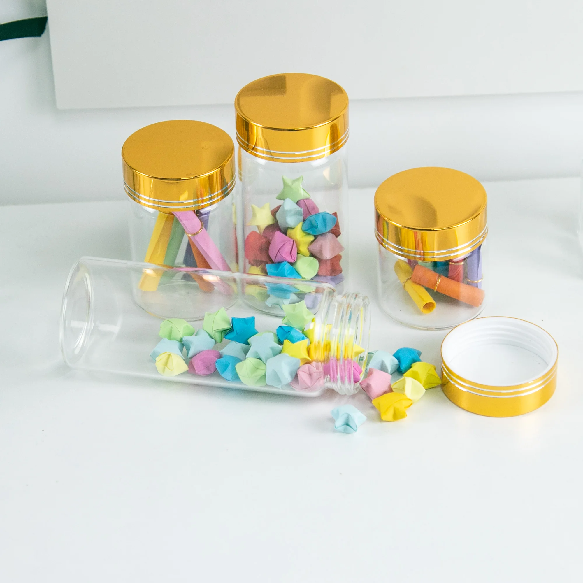 24 шт. 50 мл 80 100 150 контейнер из гиалинового стекла с закручивающейся пластиковой