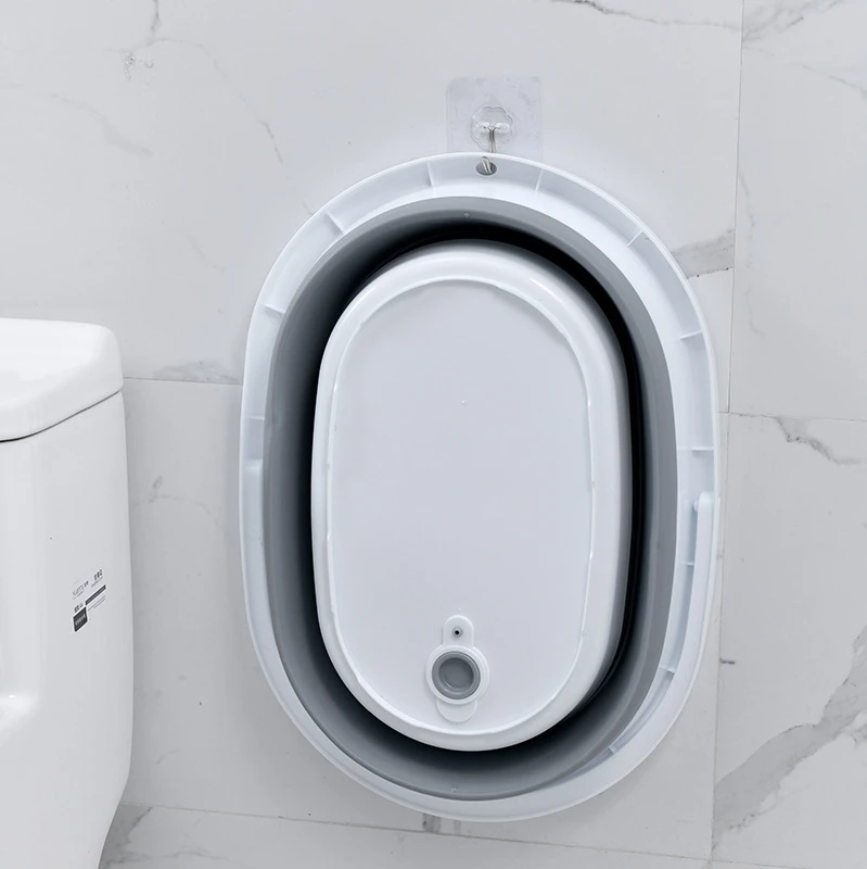 Складное пластиковое ведро для мытья кемпинга с ручкой складная Швабра пола