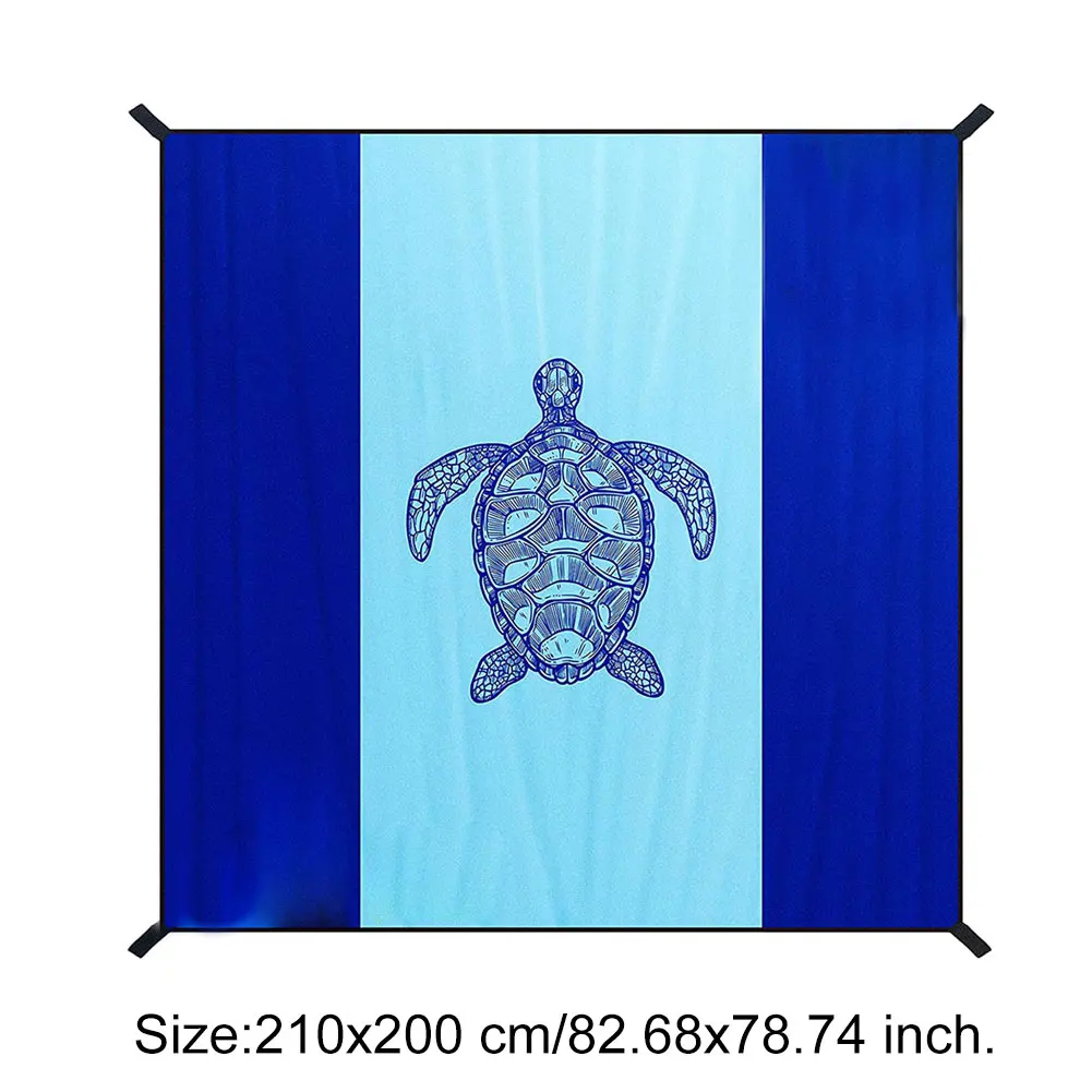 

210*200cm Waterproof Beach Blanket Sand-Proof Picnic Mat With Storage Bag For Camping Ground Mat Camping Bed Sleeping Pad