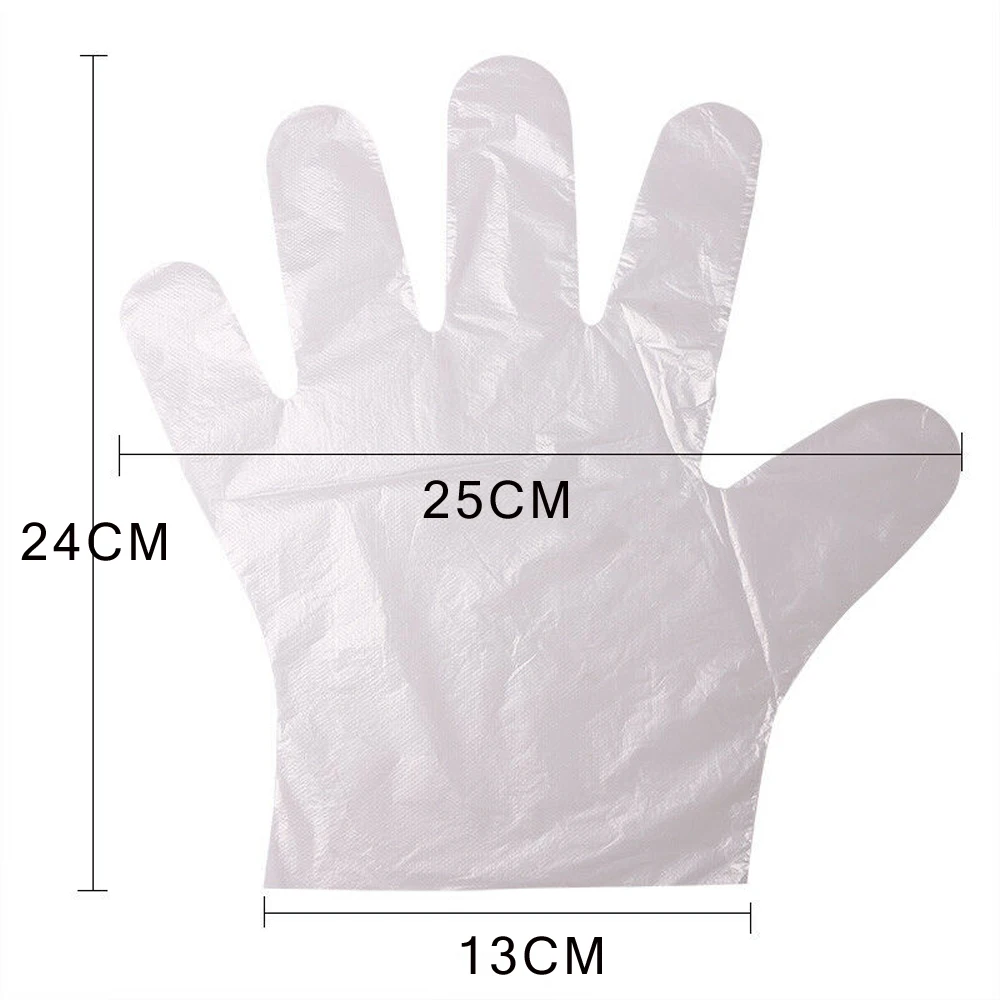 100 шт./компл. одноразовые безопасные пластиковые перчатки для ресторана кухни