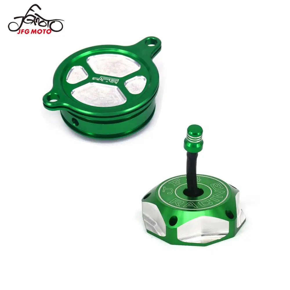 

Motorcycle CNC Billet Engine Oil Plug Filter Cap Billet Oil Filter Cap Cover For KAWASAKI KX450F 2006-2015 KLX450R 2008-2015