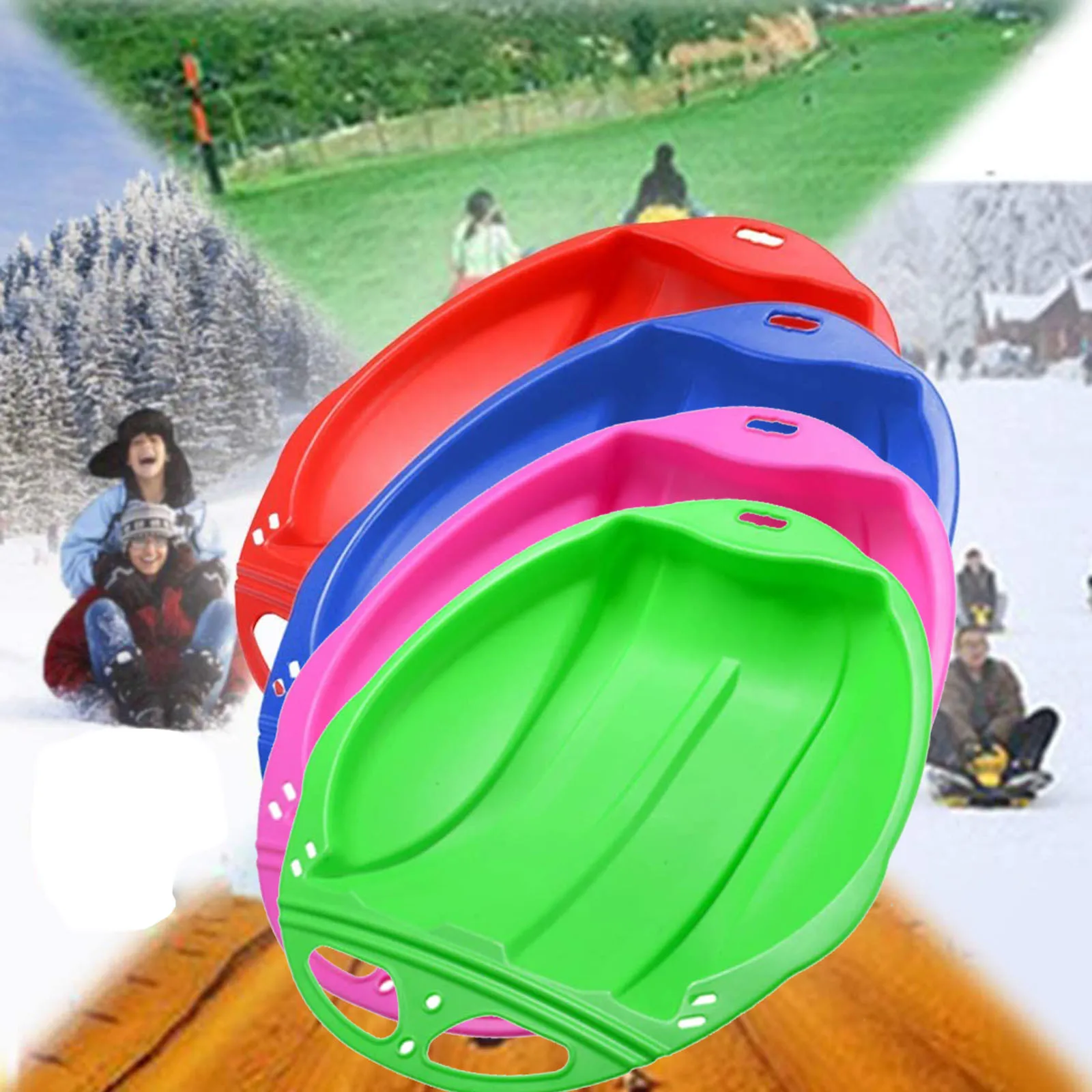 

2021 New Kids And Adult Round Sand Slider Disc Toy Snow Sled Ski Pad Board Grass Skiing Snowboard Skiing Sleigh Ski Pad Board