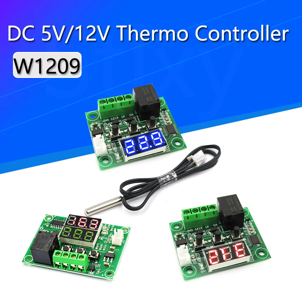 W1209 DC 5V 12V Температура отопления охлаждения Термостат Температурный контроль