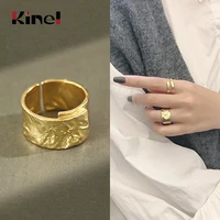 kinel genuine 925 sterling silver ring irregular original fashion korea 14k gold jewelry wedding party ladies ring ring