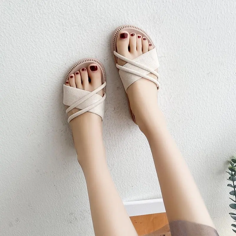 

Slippers Casual Shoes Slipers Women Low Slides Luxury 2021 Soft Flat Rome PU Basic Rubber Female Shoes Slippers Flat Luxury Slid