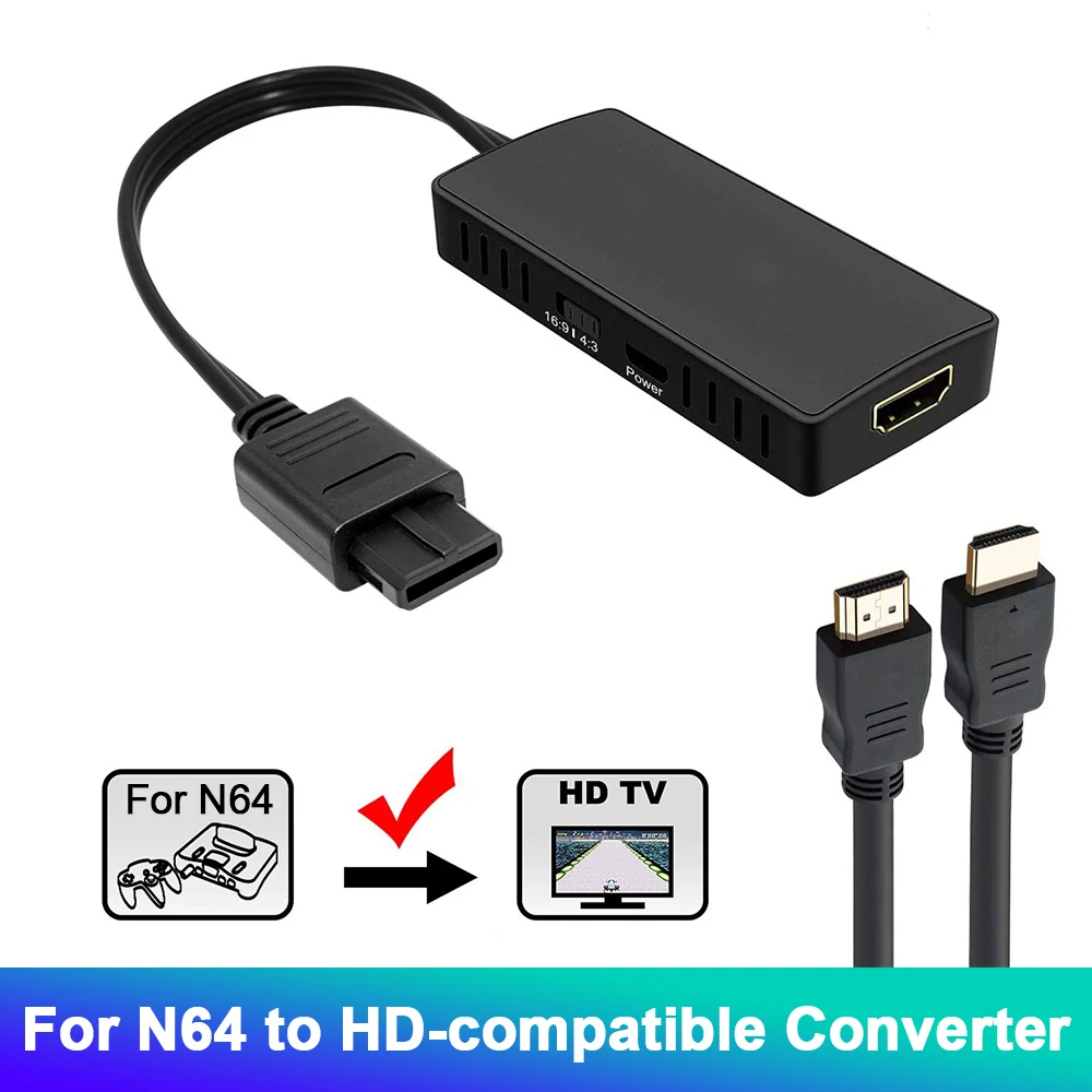 

N64 To HDMI-compatible Converter Game Adapter For Nintend N64 / SNES Plug And Play 1080P Adapter Nintendo 64 To HD Converter