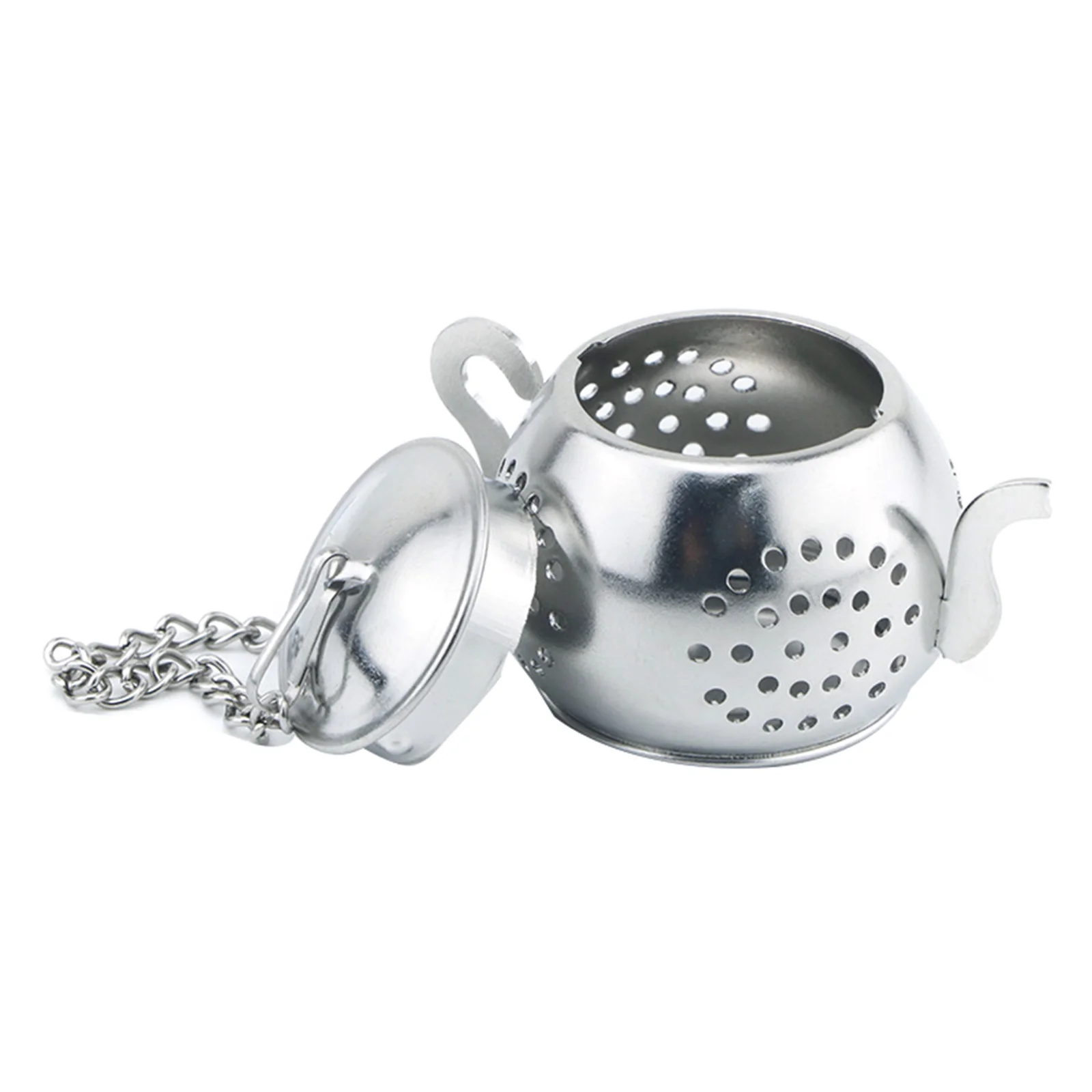 

Loose Leaf Tea Infuser Teapot Teakettle Shaped Stainless Steel Tea Ball Infuser & Cooking Infuser with Chain for Teaism FBS889