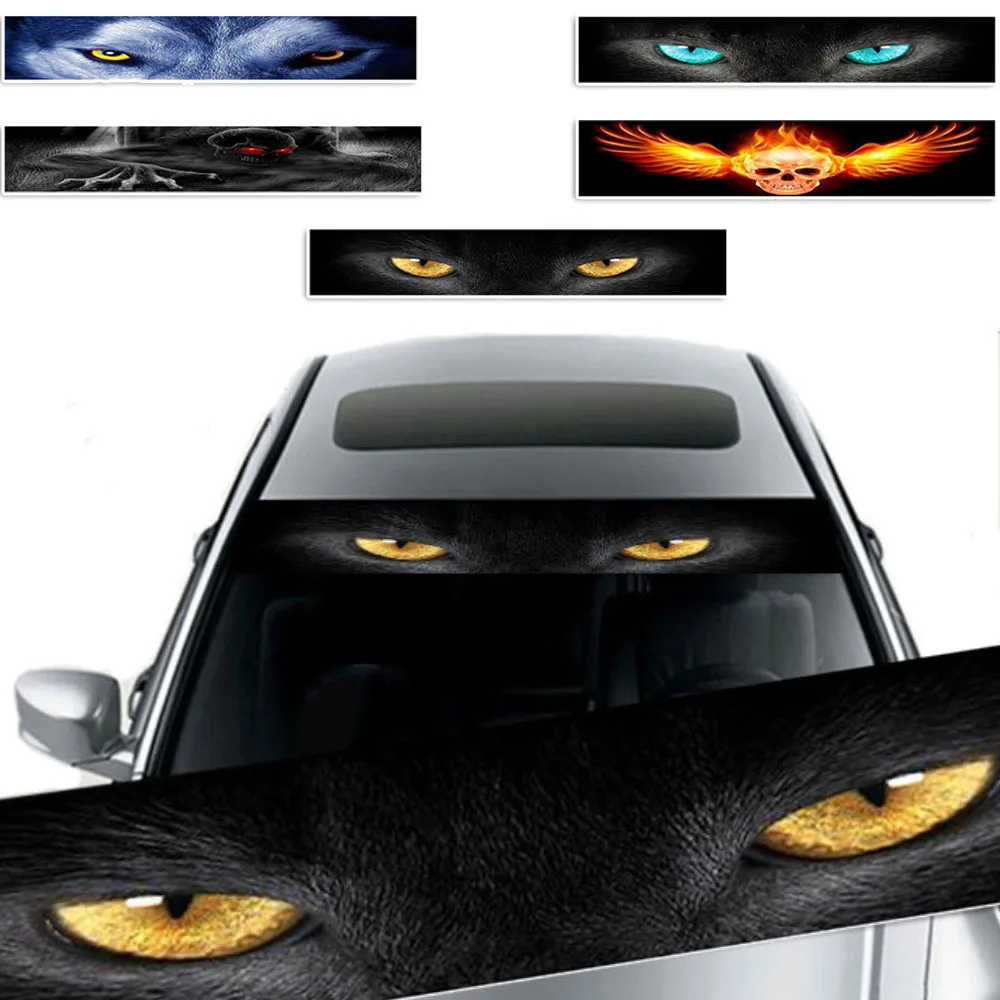 

Exterior Car Sticker PVC Front Universal See-through Windshield Terror