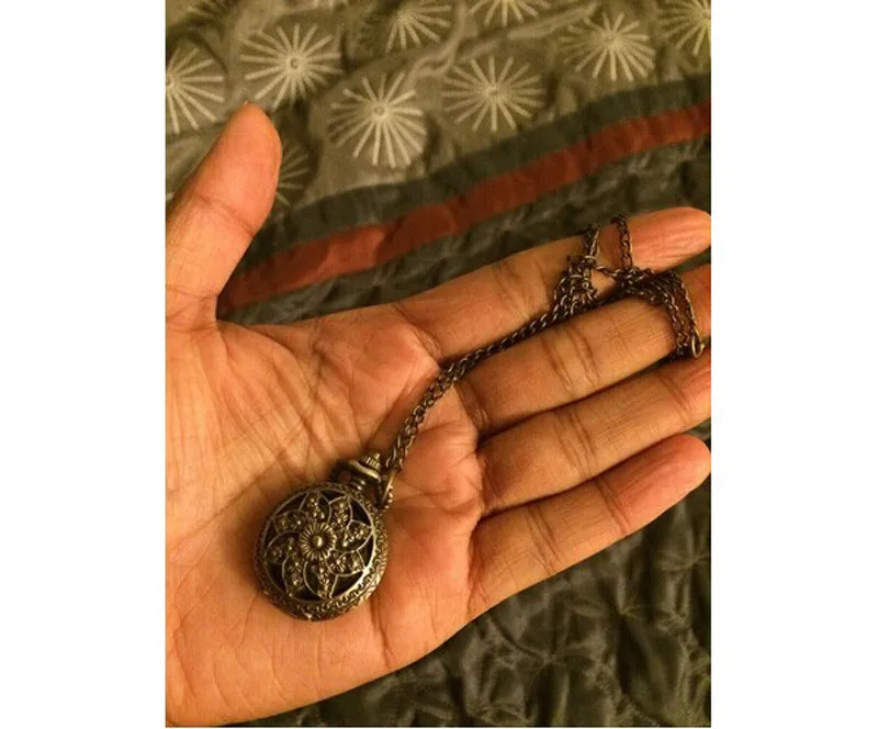 Модные Винтажные кварцевые карманные часы Lotus бронзовые с подвеской и цепочкой