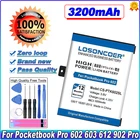 Аккумулятор LOSONCOER CS-PTK602SL 3200 мАч 1ICP44060 1S1P для Pocketbook Pro 602603612902903912920 920.W