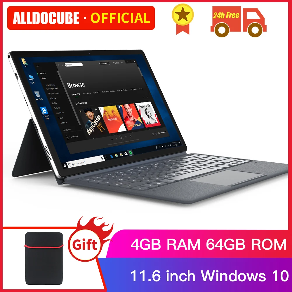 ALLDOCUBE KNote Go 11,6-дюймовые планшеты 2 в 1 Intel HD 1920*1080 IPS экран 4 ГБ ОЗУ 128 ГБ ПЗУ с сенсорным ноутбуком Tablet PC on.