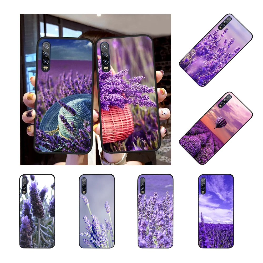 Мягкий черный чехол для телефона NBDRUICAI с лавандой и фиолетовыми цветами Huawei Honor 20
