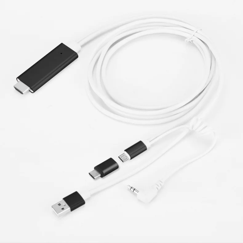 Micro USB C Type To HDMI-compatible Converter Digital AV Cable 1.8m 1080P 2 In 1 Mirror Screen TV Stick adapter For Android | Электроника