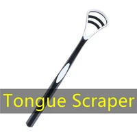 hot sale stainless steel tongue scraper metal cleaner reusable eco friendly brush fresh breath oral care