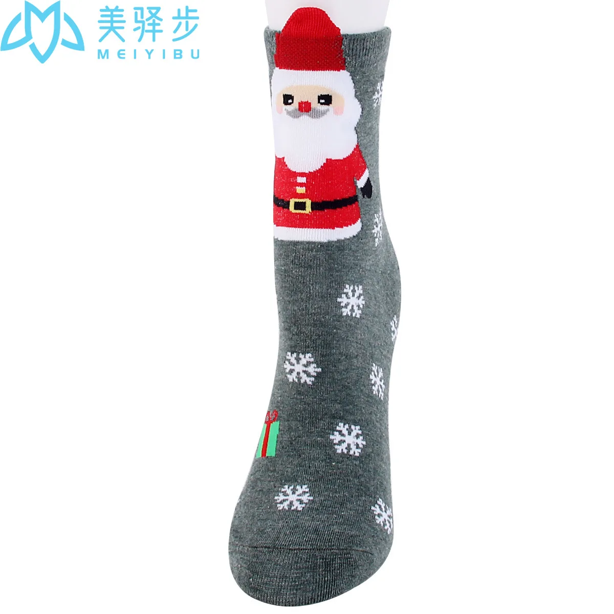 12 Pairs Per Set Winter Christmas Socks Cute Cartoon Santa Claus Female Socks Popular Female Socks