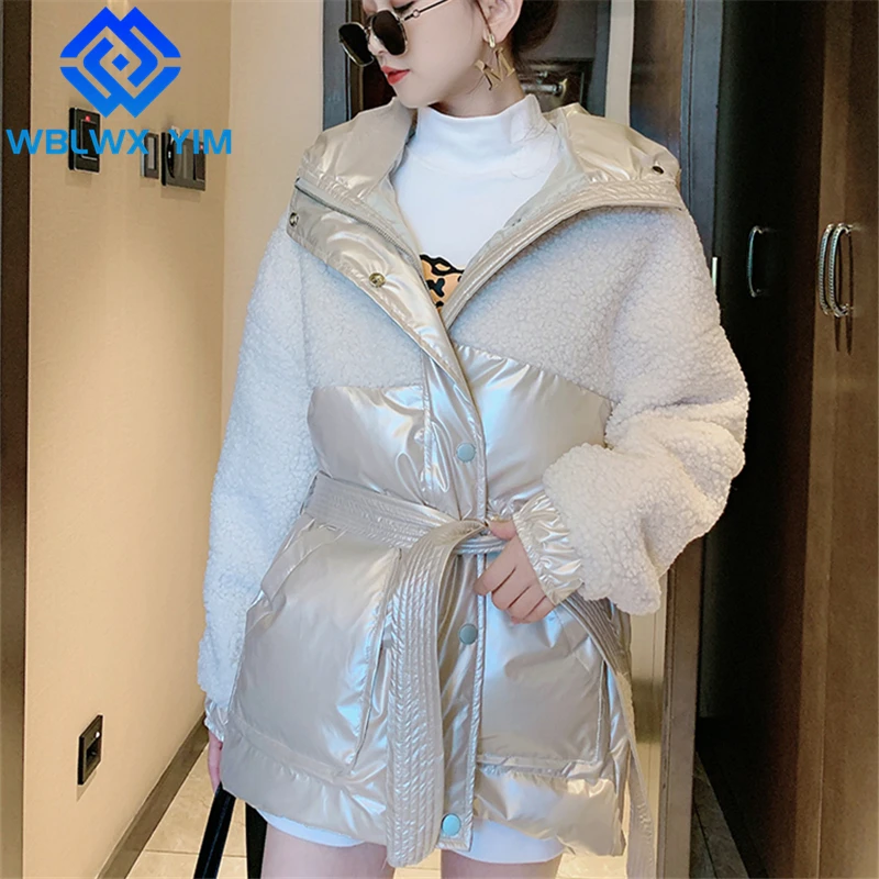 

Куртка женская длинная из овечьей шерсти, с капюшоном