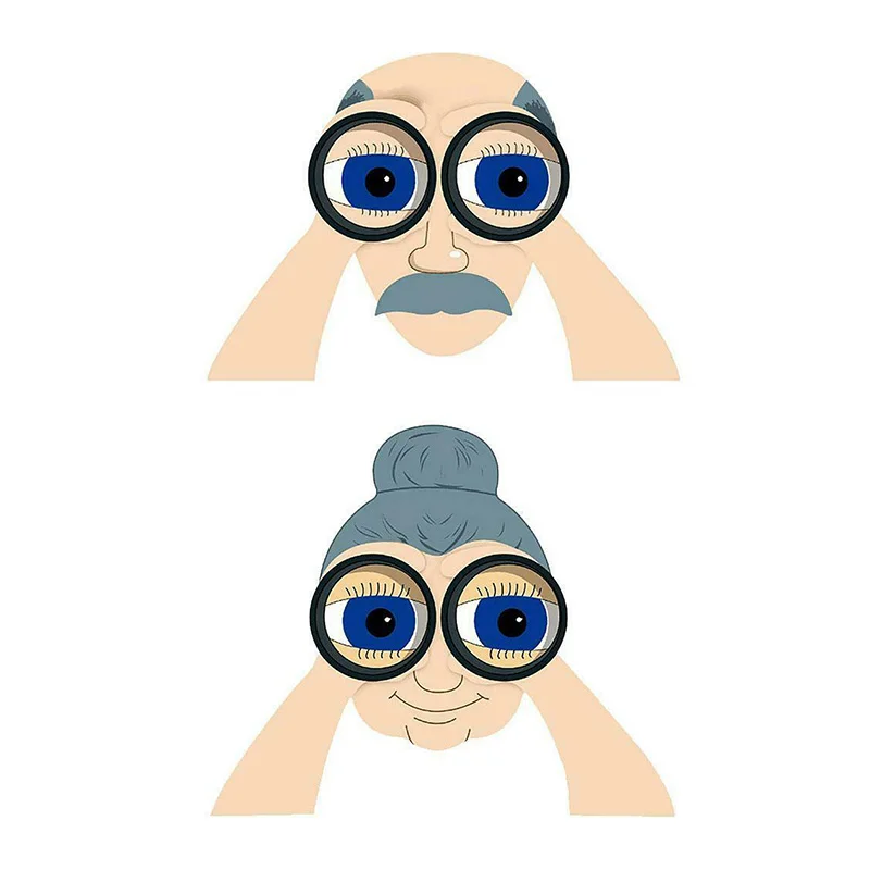 

Newest Garden Illustration Fence Decoration Nosy Old Man and Lady Garden Yard Art Ornament Home Decor Outdoor Father's Day Gift