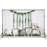 flower photography backdrop white wood wall spring floral background children newborn birthday decorations studio props w 4342