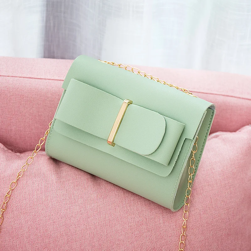 Мини сумка Для женщин новый стиль экокожа (полиуретан) квадратная на цепочке