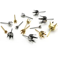 20pcs 316 stainless steel blank studs earring claw ear post pins cup base 3 4 6 7 8 9 10 mm earring stud claw diy jewelry making