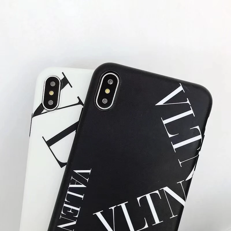 Роскошный брендовый итальянский мягкий силиконовый чехол VLTN для apple iphone 6 S 7 7plus 8 8plus X XR XS max Valentino простой чехол для телефона