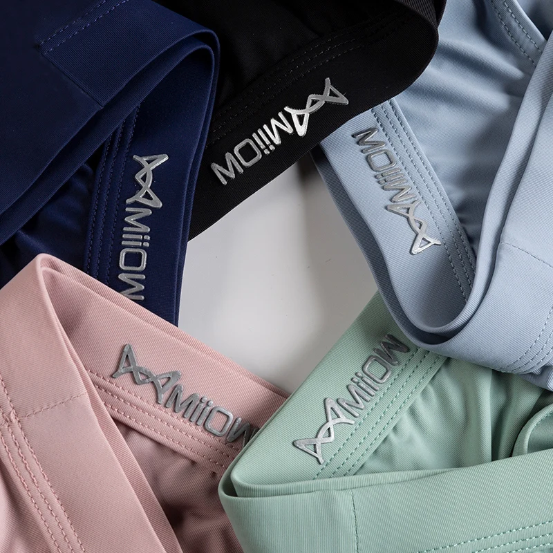 MiiOW Men's Ice Silk Briefs 3PCS 3A Grade Antibacterial Moisture Absorbent Soft Elastic Comfortable Men Underwear Factory Direct