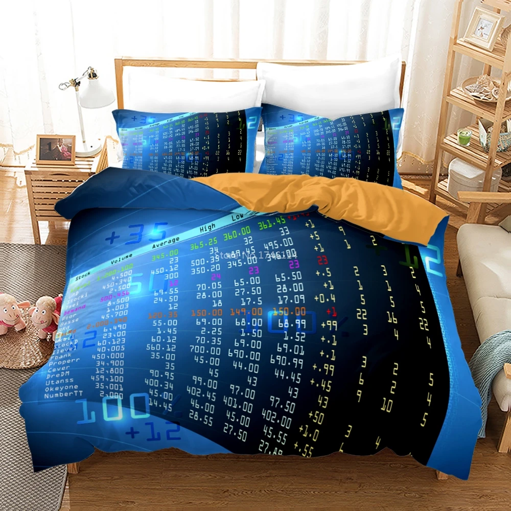 2/3 шт. доллар США символ $ печатных Постельное белье близнец полный Queen King Размеры