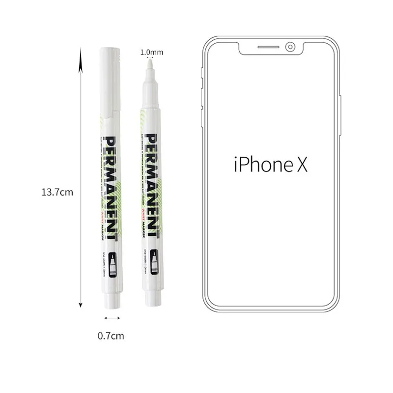 

1/3/5PCS White Marker Pen Paint Oil Car Tire Marker Pen Waterproof Paint Marker Graffiti Pen Office White Gel Pen Paint Markers