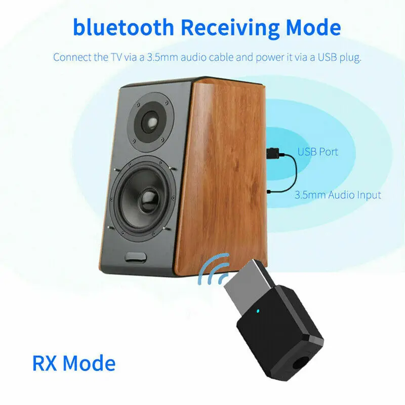 Фото 2 in 1 Wireless Bluetooth 5.0 Audio Transmitter Receiver Adapter USB AUX/RCA Stereo Music For Home Car PC Phone Device Электроника 2 in 1 Wireless Bluetooth 5.0 Audio Transmitter Receiver Adapter USB AUX/RCA Stereo Music For Home Car PC Phone Device Электроника