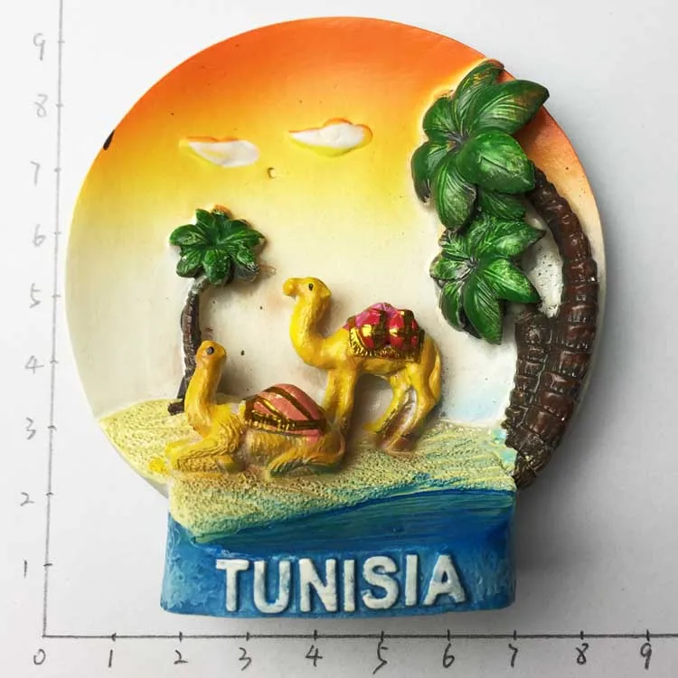 Магниты на холодильник из Туниса Африка 3D Смола поездки памятные ручная роспись