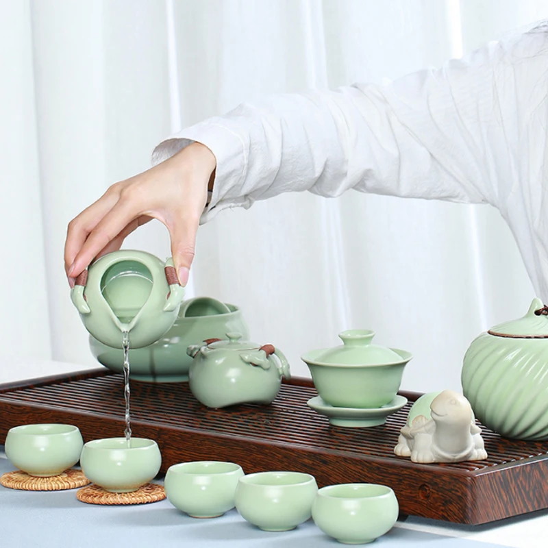 SENDIAN-Accesorios de cer&aacute;mica para t&eacute; de tortuga peque&ntilde;a, resistente a altas temperaturas, para mascota, horno Ru, 2021-5