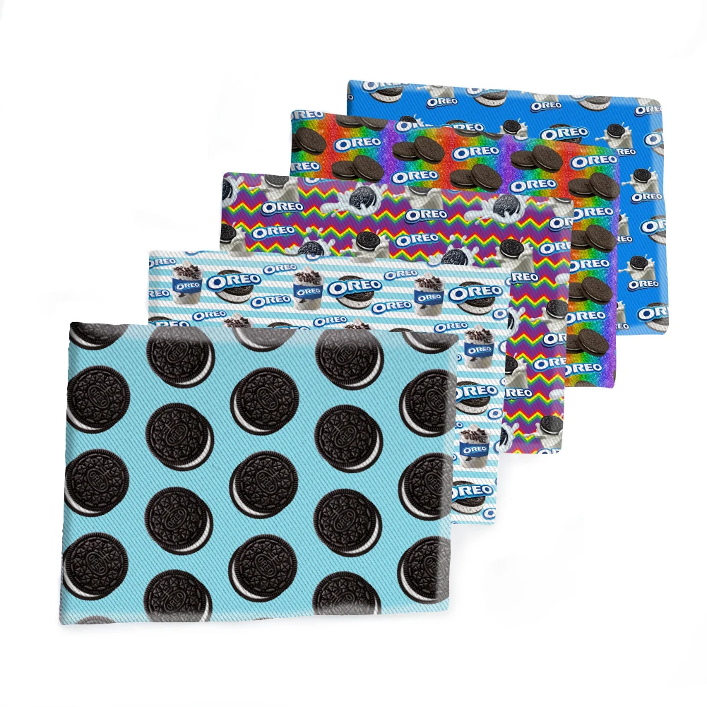 50*145 см Ткань с принтом шоколадного печенья полиэфирная хлопчатобумажная