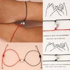 Браслет-цепочка унисекс из меди, в форме сердца, магнит сплава, 2 шт.