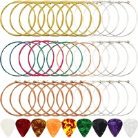 acoustic guitar strings replacement steel guitar strings with 9 pcs celluloid guitar picks for electric acoustic guitar