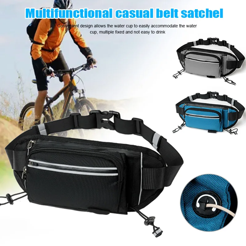 

Pack Large Capacity Fitness Belt Shoulder Bag Outdoor Exercise Travel Leisure Running Hiking Riding Equipment Supplies E