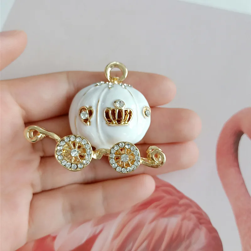 10 шт./лот 41*52 мм подвеска-Карета из сплава с эмалью сделай сам для ожерелий