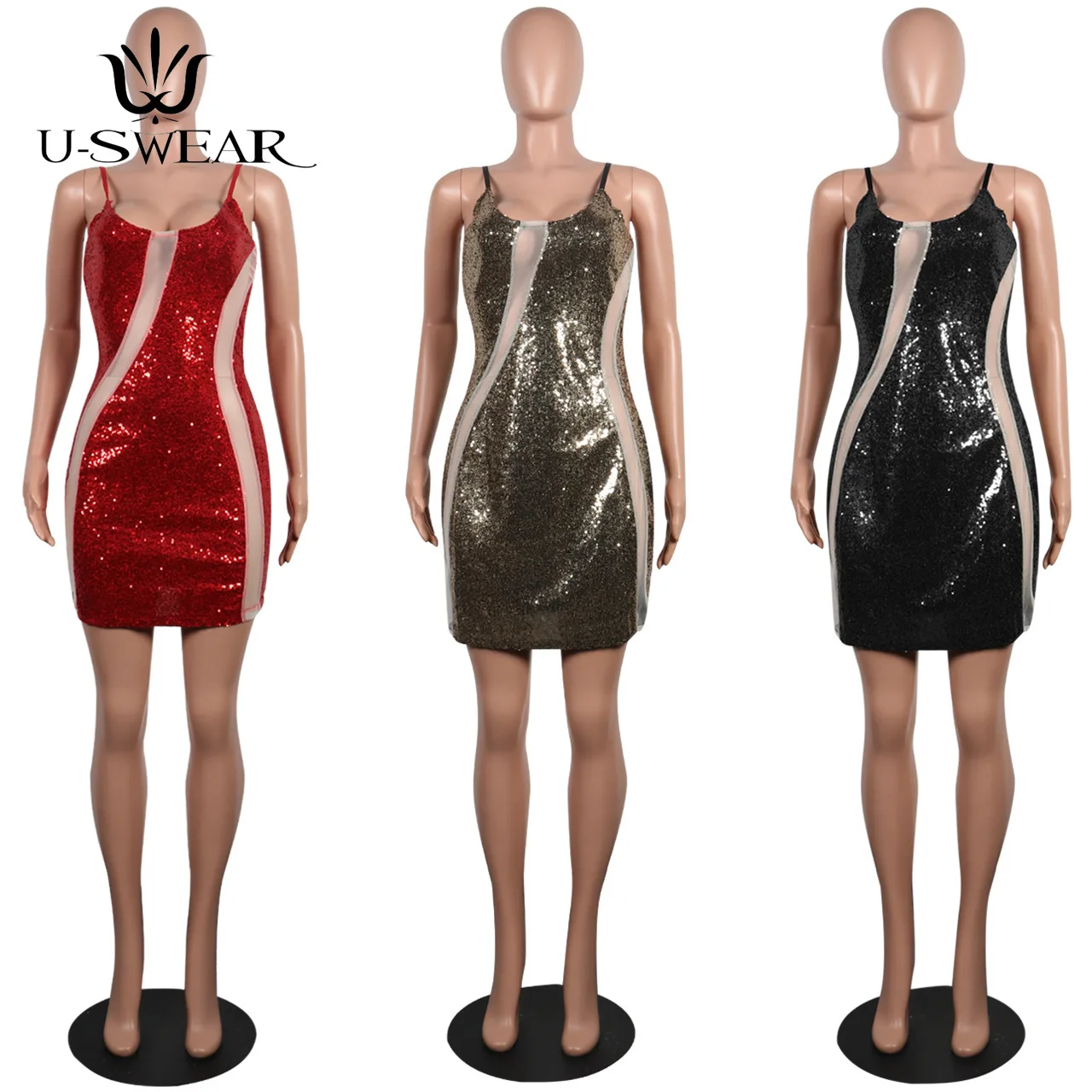 

Sexy Sequin Dress Women Dress Fashion Trend Sequin Sexy Slim Backless Halter Dress Summer Women Clothes Bodycon Party Dress