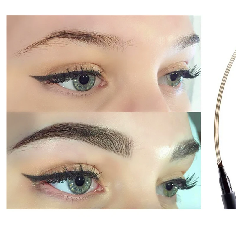 1 или 2 шт. натуральный микроблейдинг бровей Татуировка карандаш для 4 вилки