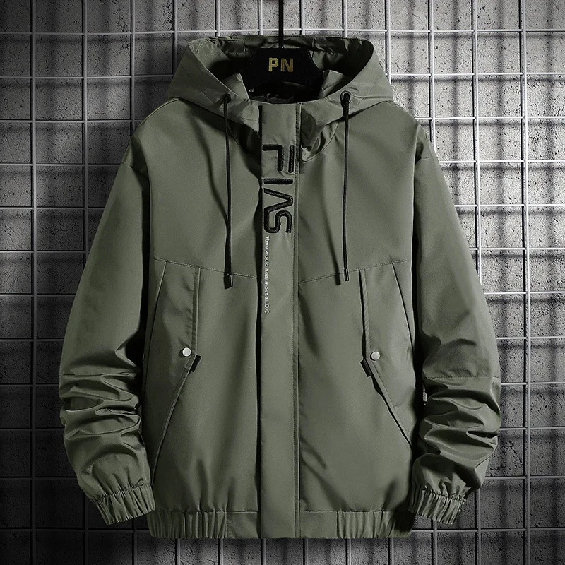 2021 hot sale jacket brand mens outdoor waterproof jacket loose zipper jackets hooded design hip hop sports men clothing m 4xl free global shipping